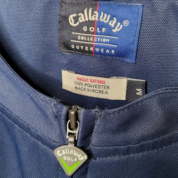 Callaway Golf 1/2 Zip Rain Windbreaker Jacket - Navy - Size Medium - EUC - Picture 4 of 8